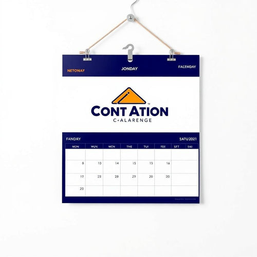 Custom Wall Calendar with company logo and branding - Free gift with Crew Kit